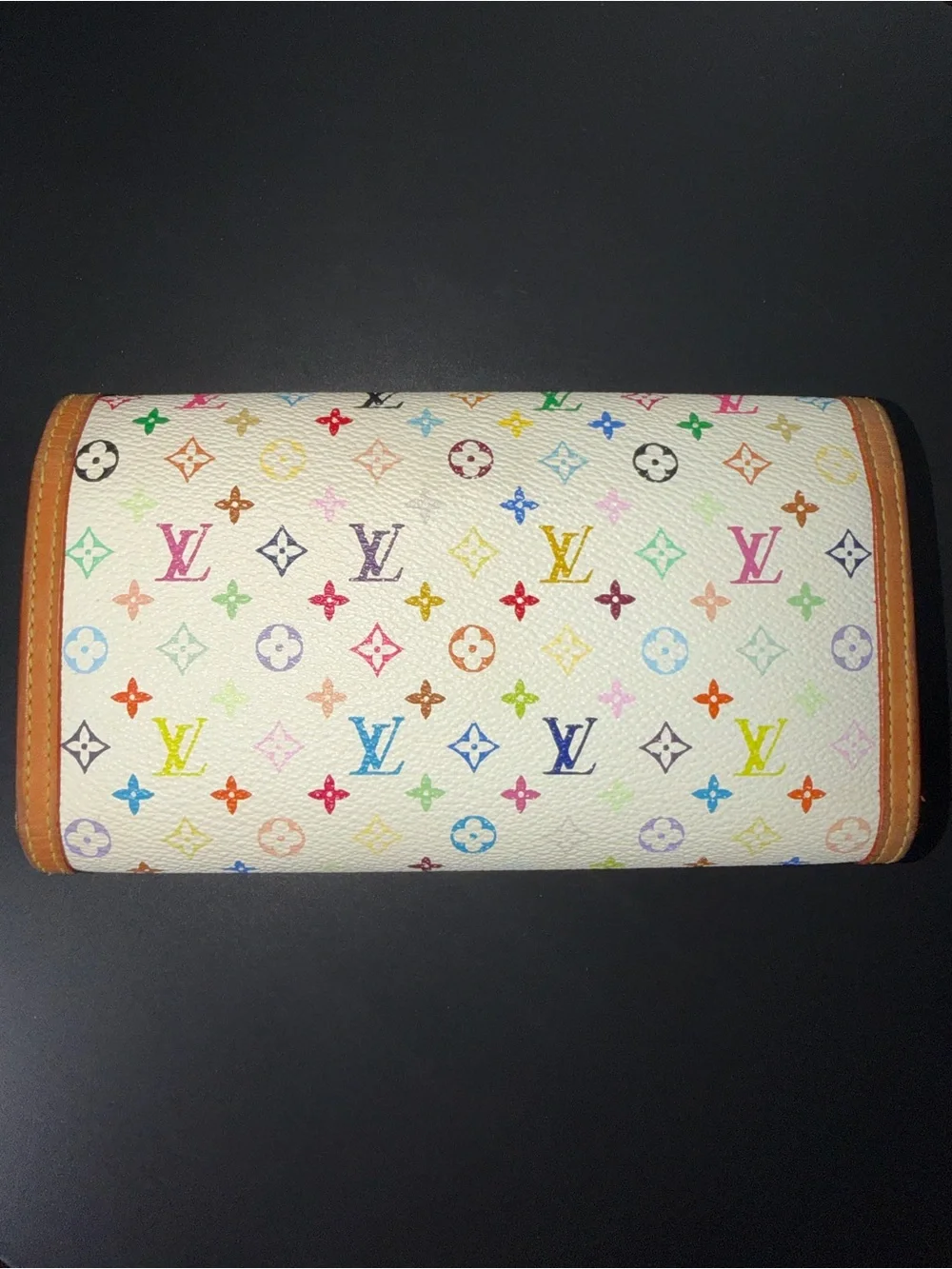 Louis Vuitton Takashi Murakami Multicolor White Wallet